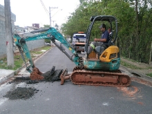Escavação e Reparo de Rede Ativa - Cond. Real Park Tiete